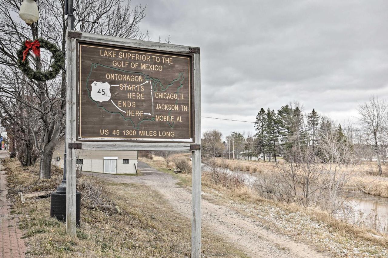 Walk To Lake Superior Ontonagon Home With Fire Pit! Ngoại thất bức ảnh